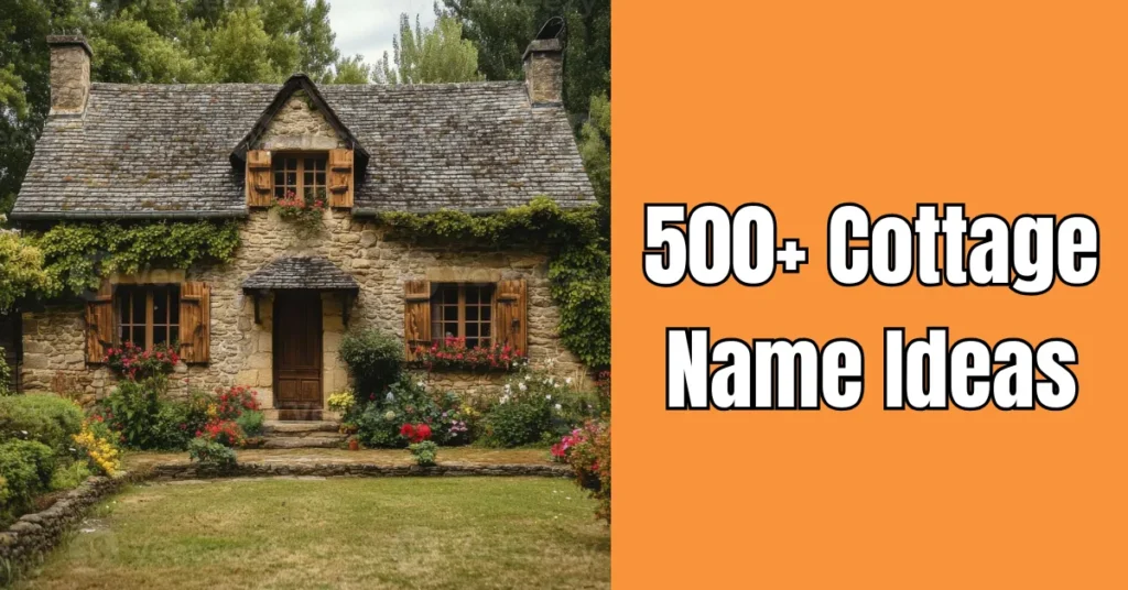 Collection of charming cottage name ideas for cabins, beach houses, and getaways