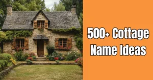 Collection of charming cottage name ideas for cabins, beach houses, and getaways