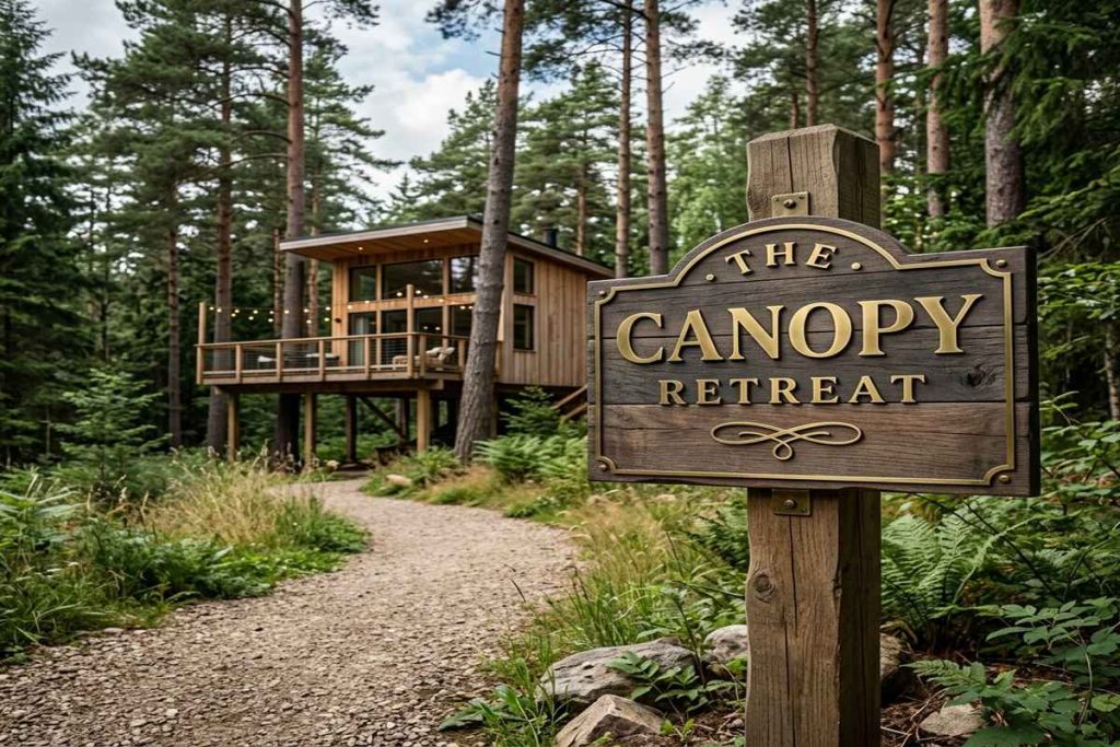 The Ultimate Glamping Property Signage Guide: How to Brand Your Treehouse Rental