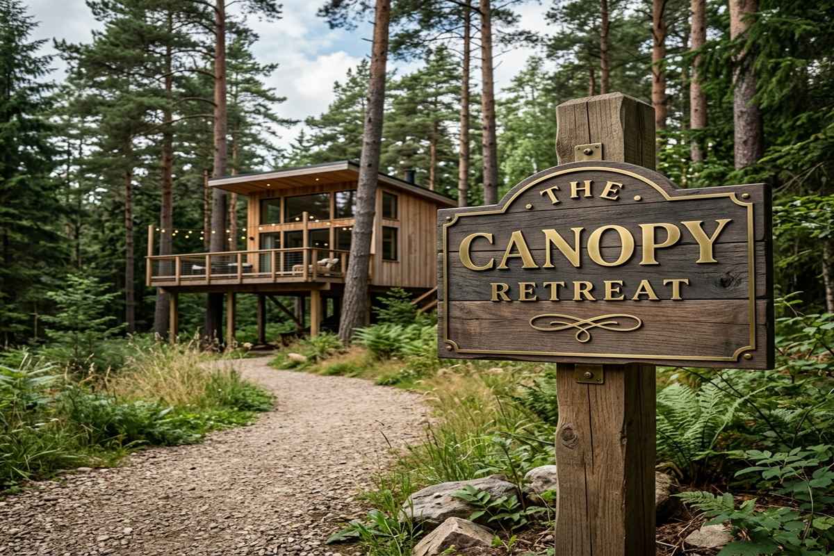The Ultimate Glamping Property Signage Guide: How to Brand Your Treehouse Rental