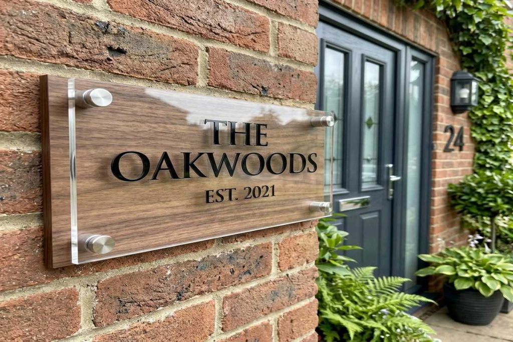 Modern House Name Plate Designs: 50 Acrylic & Glass Ideas to Boost Curb Appeal